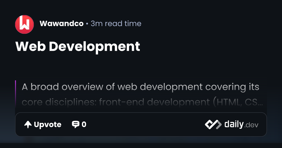 Web Development | daily.dev