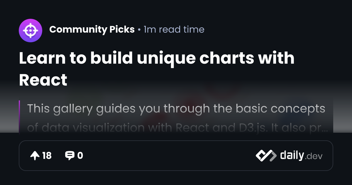 Learn to build unique charts with React | daily.dev