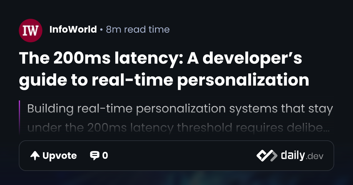 The 200ms latency: A developer’s guide to real-time...