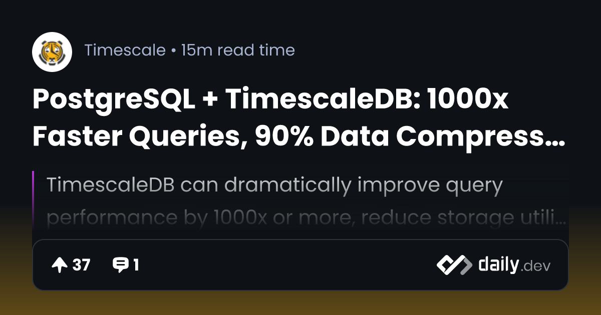 How to Reduce Query Cost With Wide Table Model in TimescaleDB