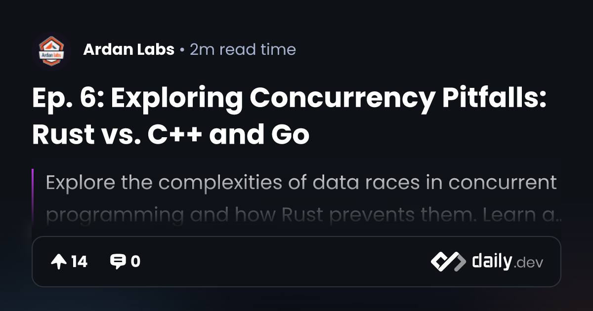 Ep. 6: Exploring Concurrency Pitfalls: Rust vs. C++ and Go