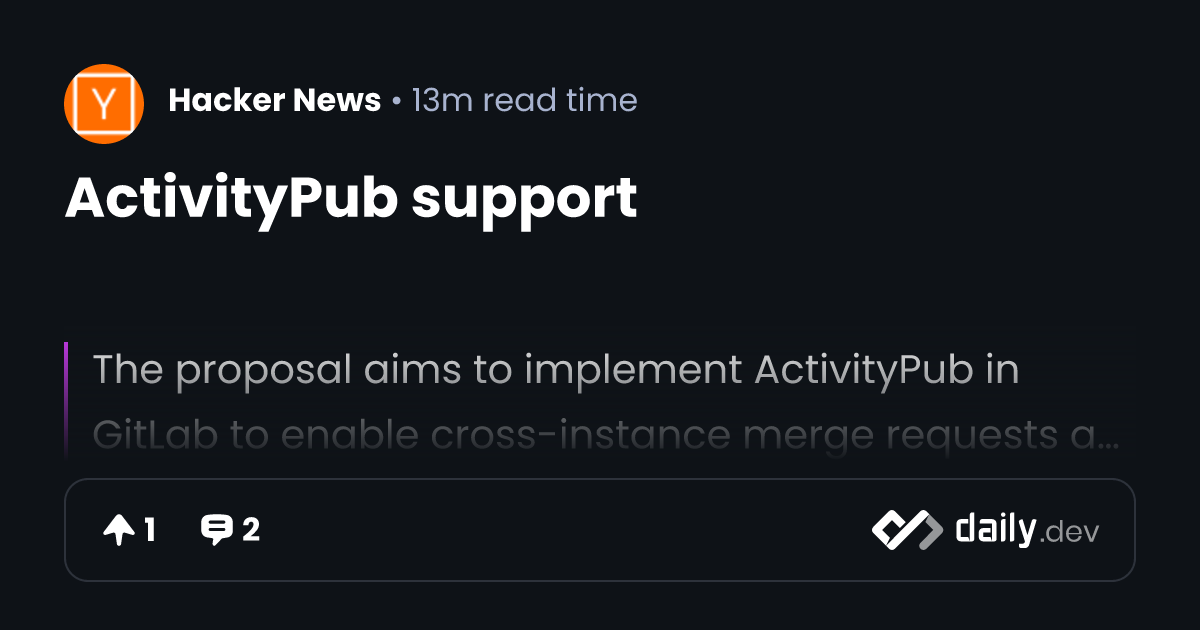 ActivityPub support | daily.dev