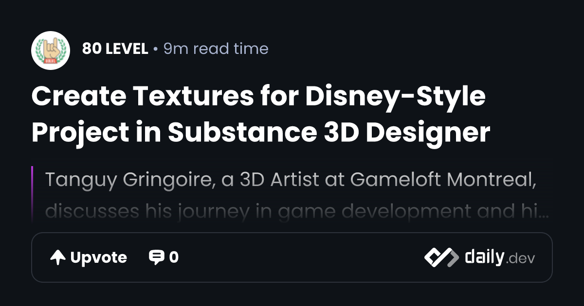 Create Textures for Disney-Style Project in Substance 3D...
