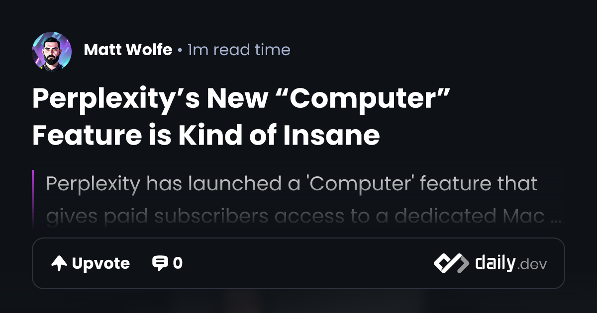 Perplexity’s New “Computer” Feature is Kind of Insane