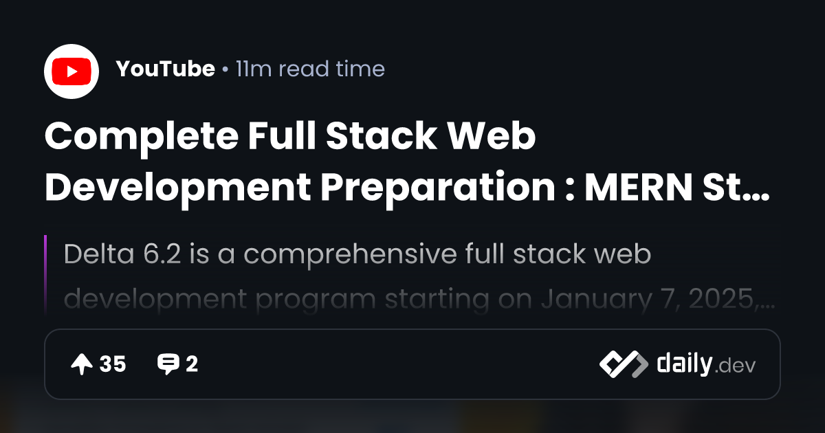 Complete Full Stack Web Development Preparation : MERN...