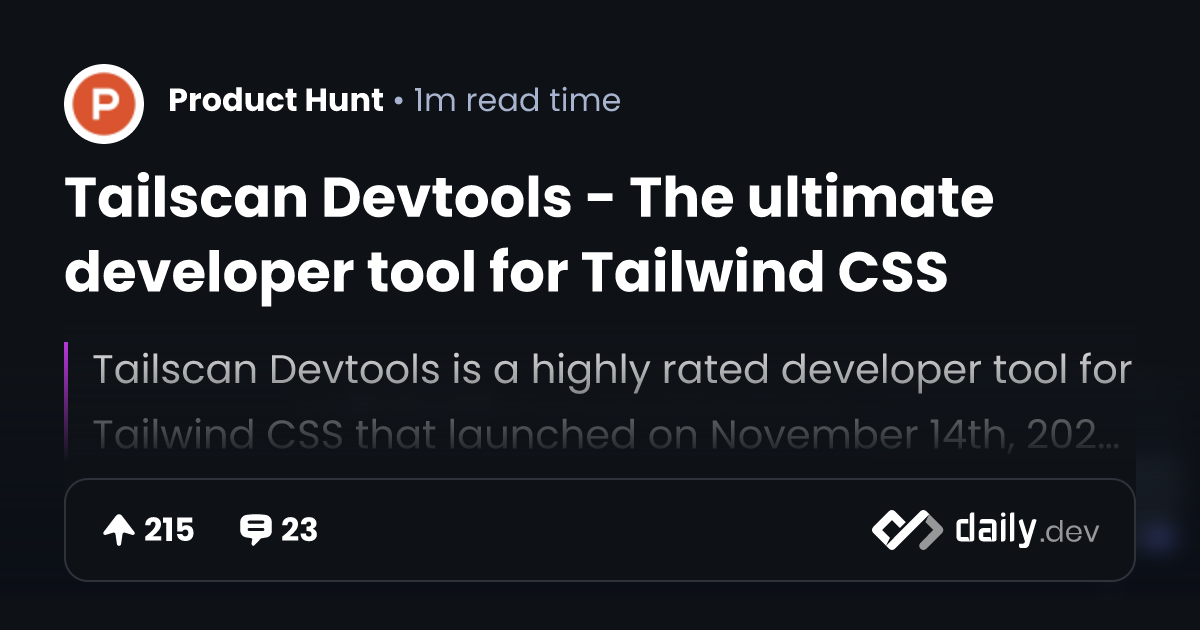 Tailscan Devtools - The ultimate developer tool for...