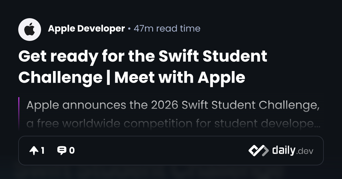 Get ready for the Swift Student Challenge | Meet with Apple