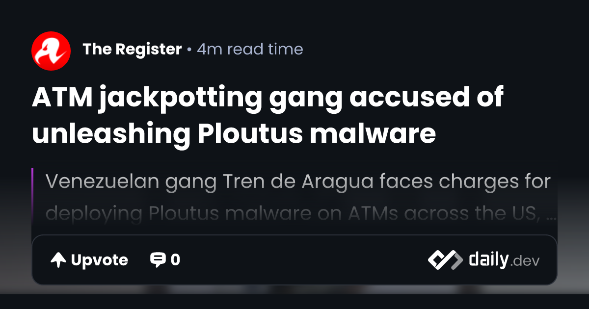 ATM jackpotting gang accused of unleashing Ploutus malware