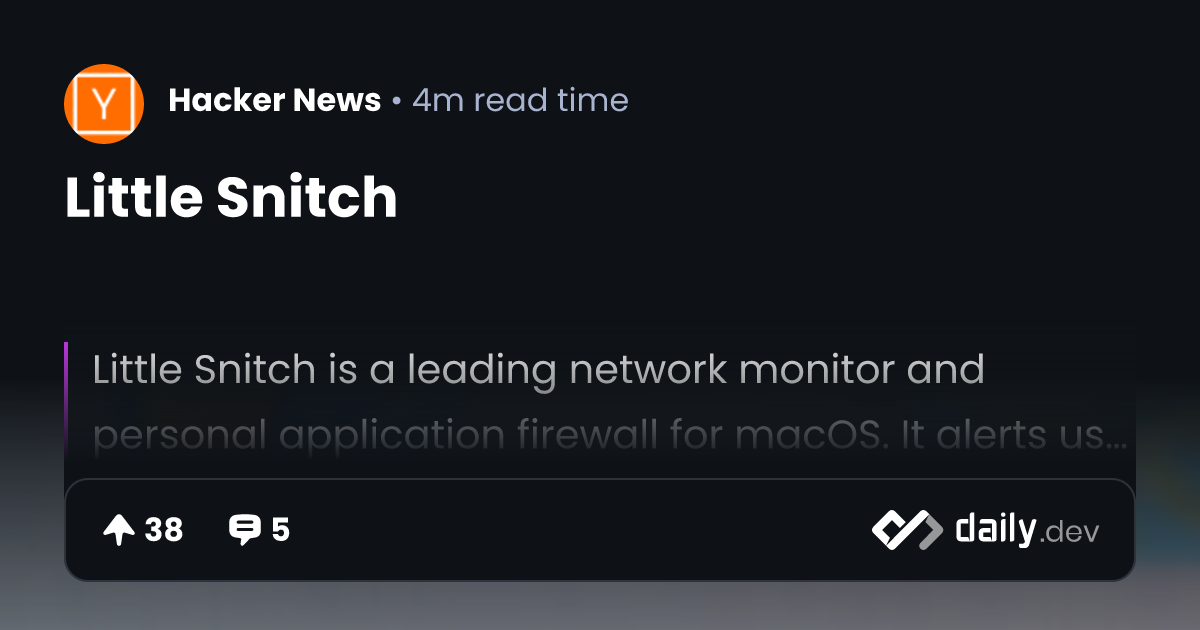 Little Snitch | daily.dev