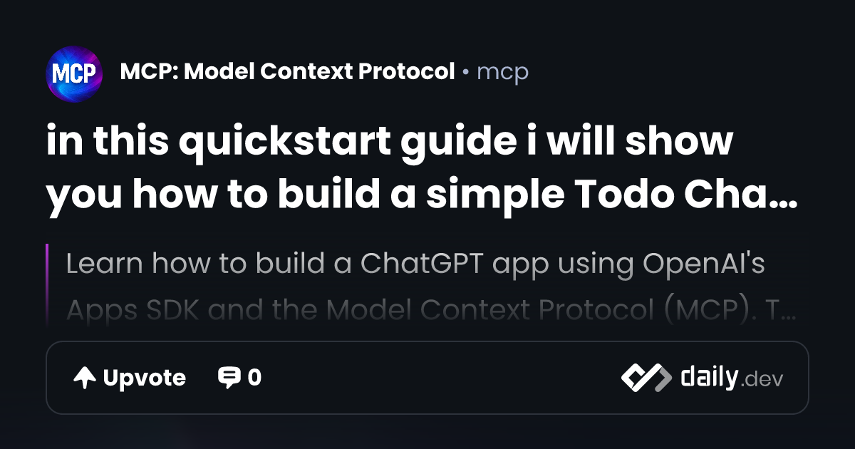 in this quickstart guide i will show you how to build a simple Todo ...