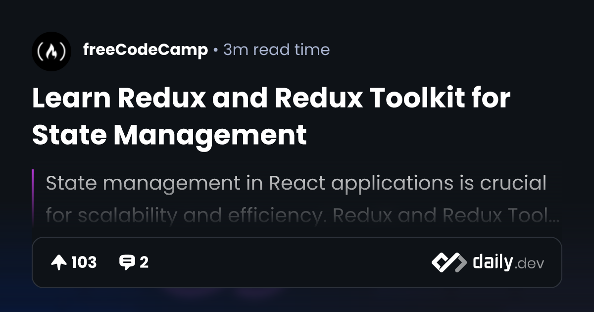 Learn Redux and Redux Toolkit for State Management